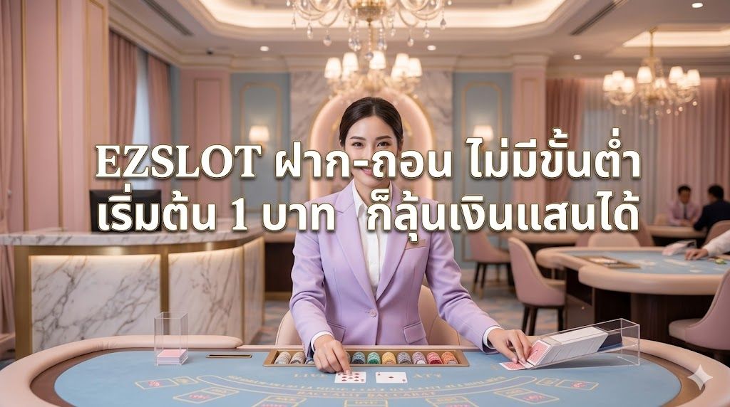 EZSLOT ฝาก-ถอน ไม่มีขั้นต่ำ เริ่มต้น 1 บาท ก็ลุ้นเงินแสนได้