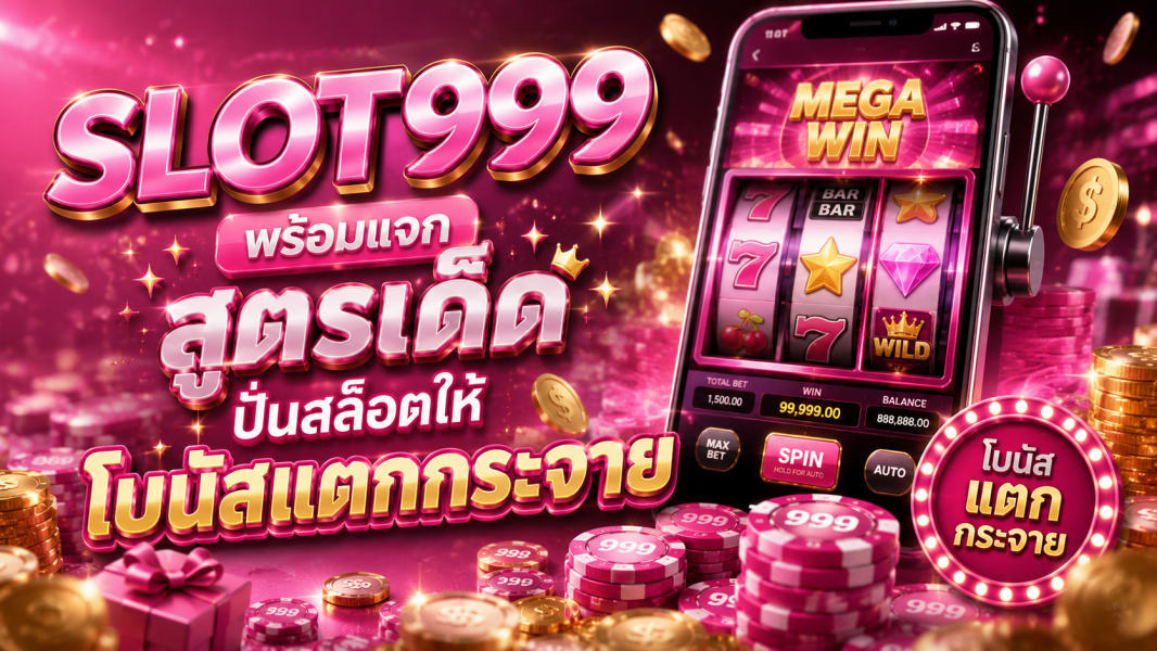 slot999 พร้อมแจกสูตรเด็ดปั่นสล็อตให้โบนัสแตกกระจาย ปี 2026 เล่นง่าย แตกไว ระบบเสถียร