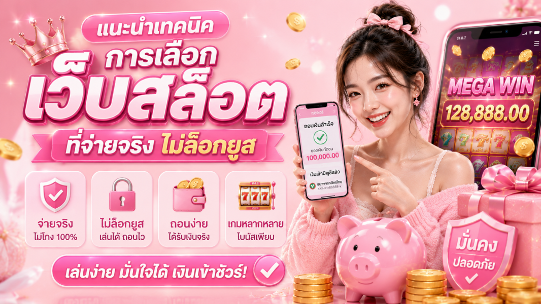 แนะนำเทคนิคการเลือก เว็บสล็อต ที่จ่ายจริง ไม่ล็อกยูส อัปเดตล่าสุดปี 2026
