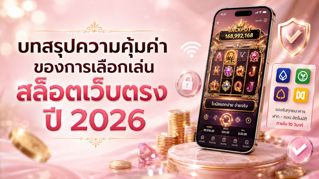 สล็อตเว็บตรง ปี 2026 คุ้มค่าจริงหรือไม่? บทสรุปความคุ้มค่าของการเลือกเล่น สล็อตเว็บตรง ที่ผู้เล่นควรรู้