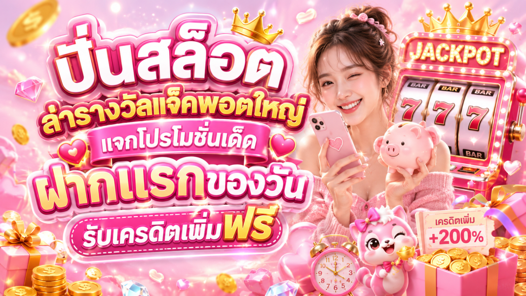 ปั่นสล็อต ล่ารางวัลแจ็คพอตใหญ่ แจกโปรโมชั่นเด็ดฝากแรกของวันรับเครดิตเพิ่มฟรี ปี 2026