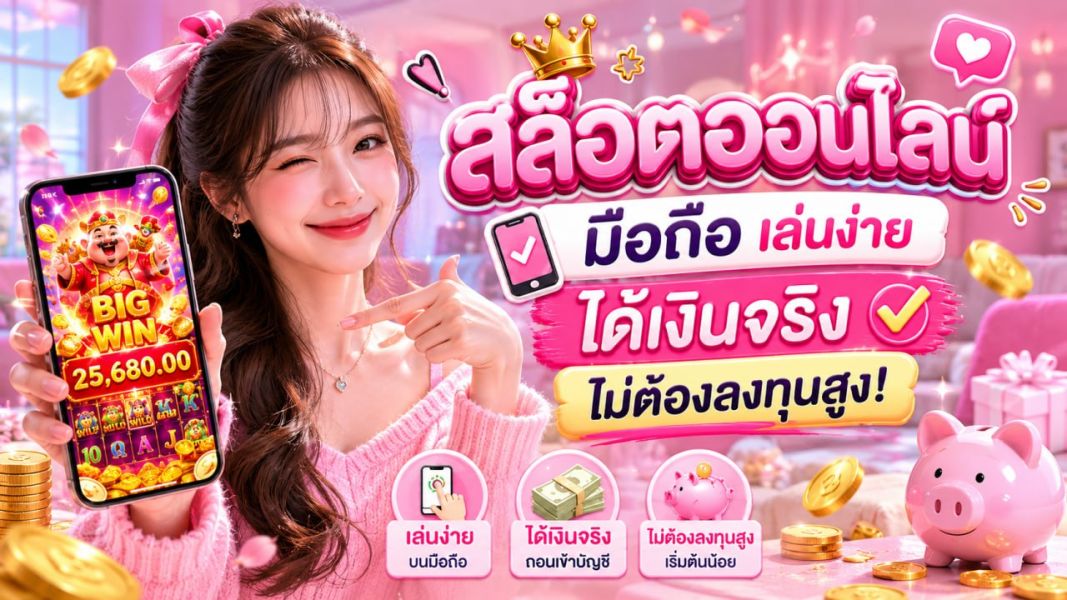 สล็อตออนไลน์ มือถือ เล่นง่าย ได้เงินจริง ไม่ต้องลงทุนสูง อัปเดตปี 2026