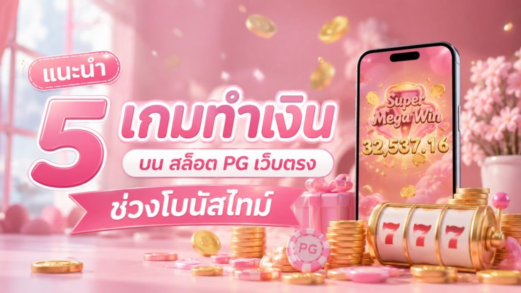 สล็อต PG เว็บตรง โบนัสไทม์ 2026  แนะนำ 5 เกมทำเงินแตกง่ายที่สุด