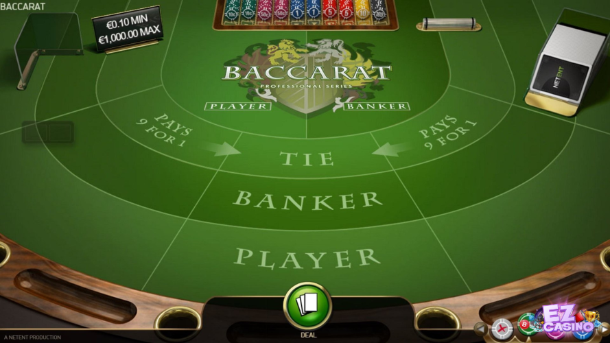 โต๊ะบาคาร่า จากเว็บบาคาร่าอันดับ 1 บน ez casino มี โปรโมชั่นบาคาร่า เพียบ